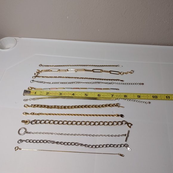 Lot Of 13 Metal Bracelets And Anklets - Picture 9 of 10